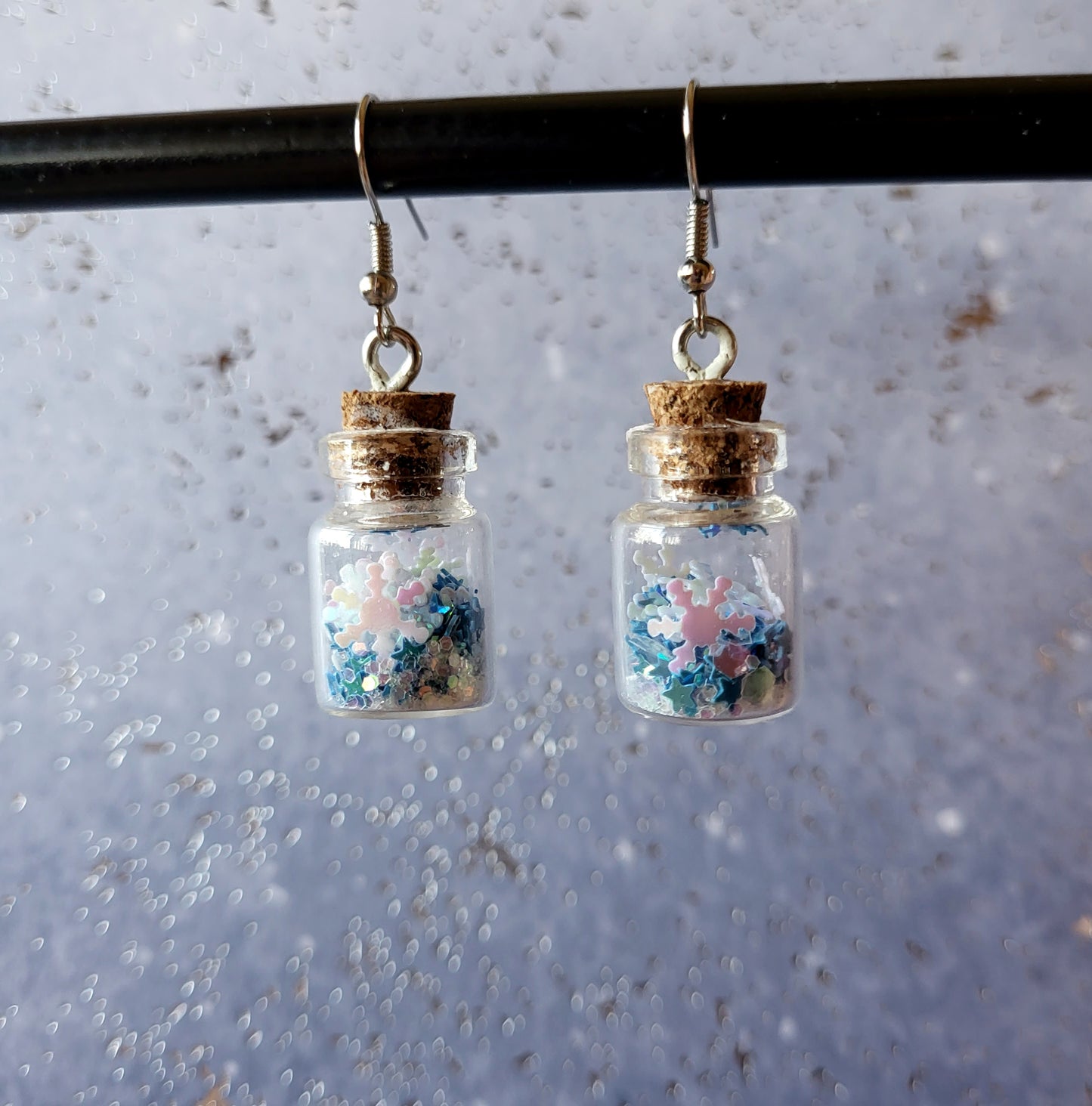 Snow Magic Bottle Earrings