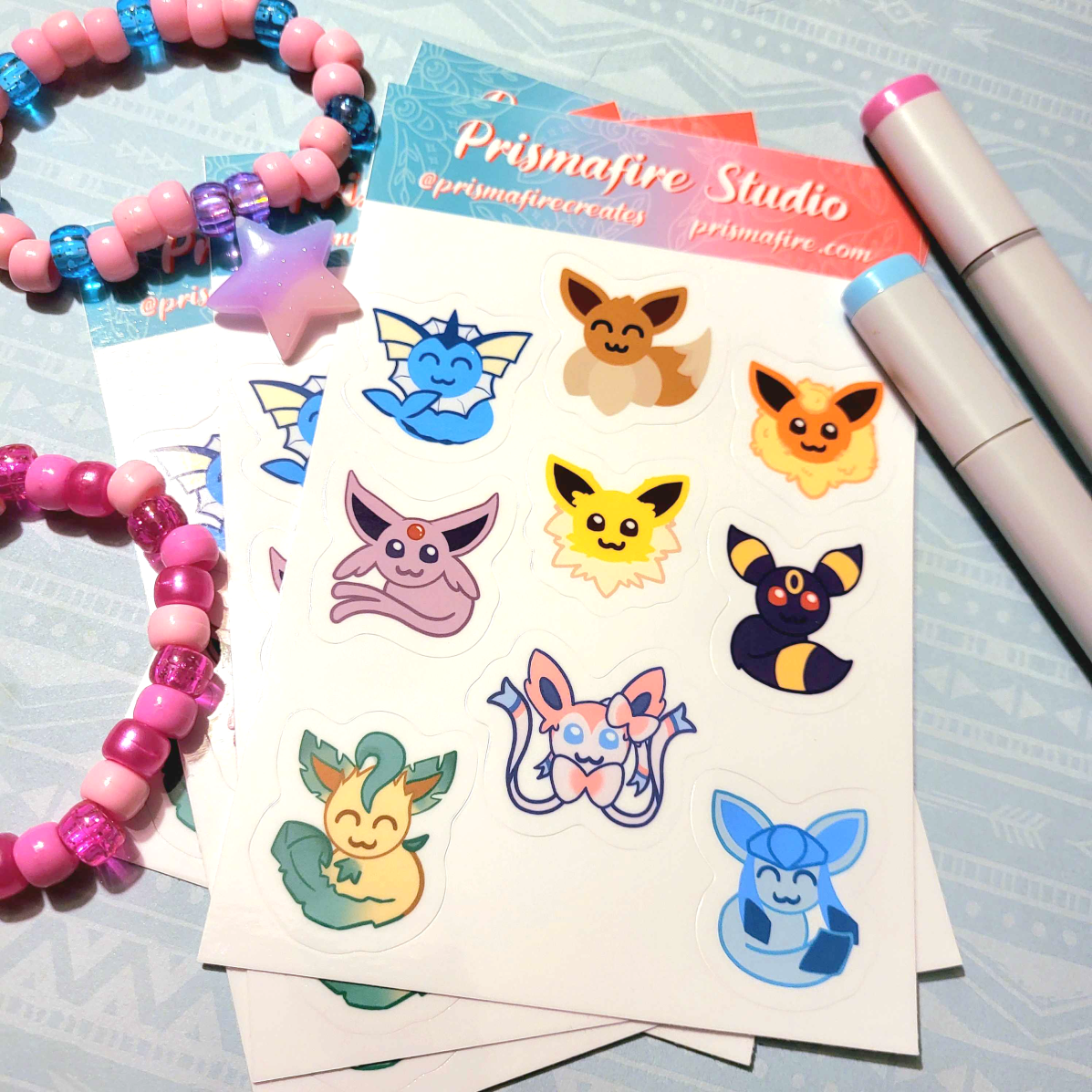 Eeveelution Art Sticker Sheet - PREORDER