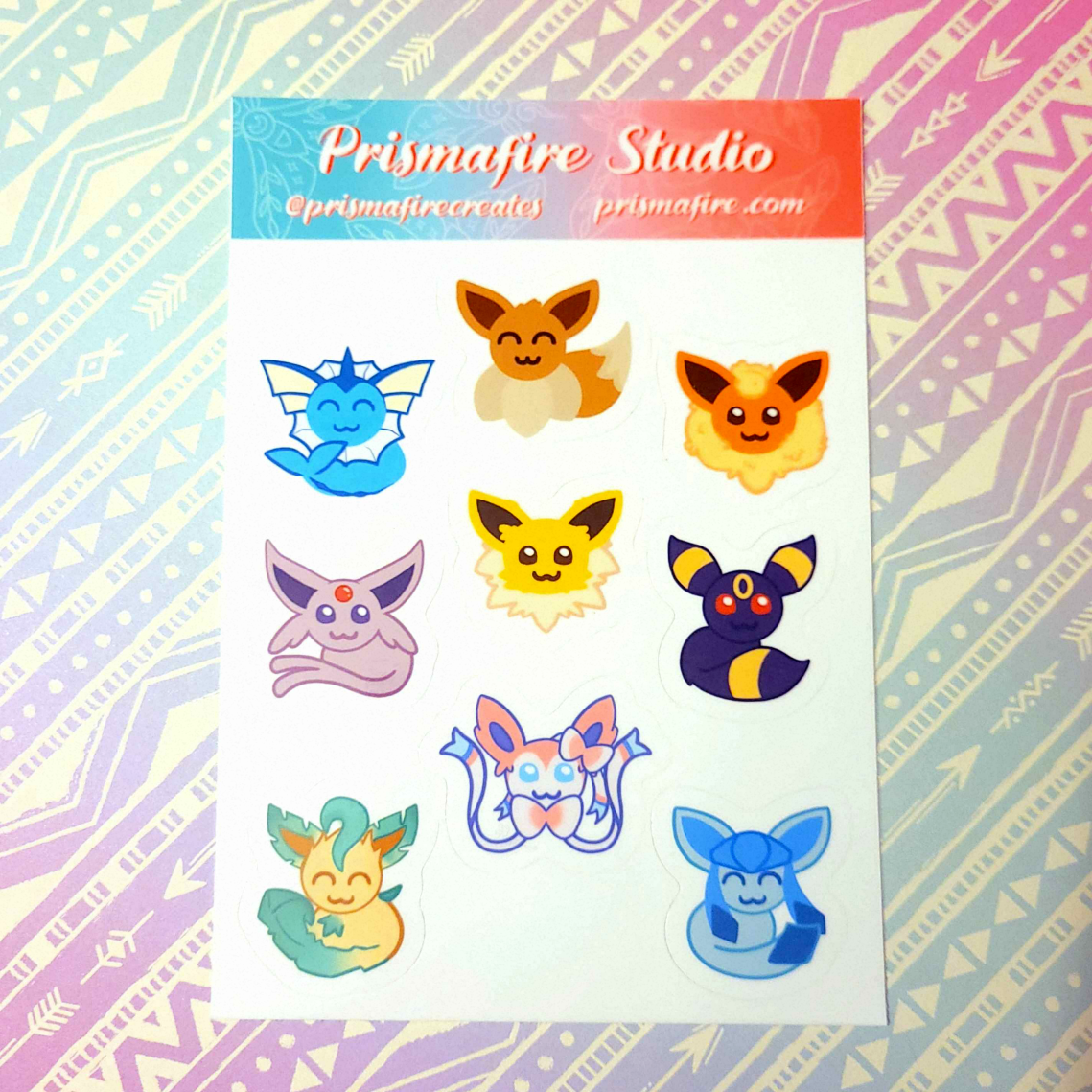Eeveelution Art Sticker Sheet - PREORDER