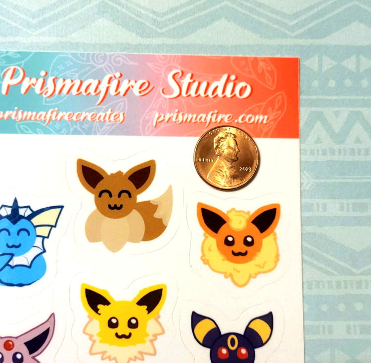 Eeveelution Art Sticker Sheet - PREORDER