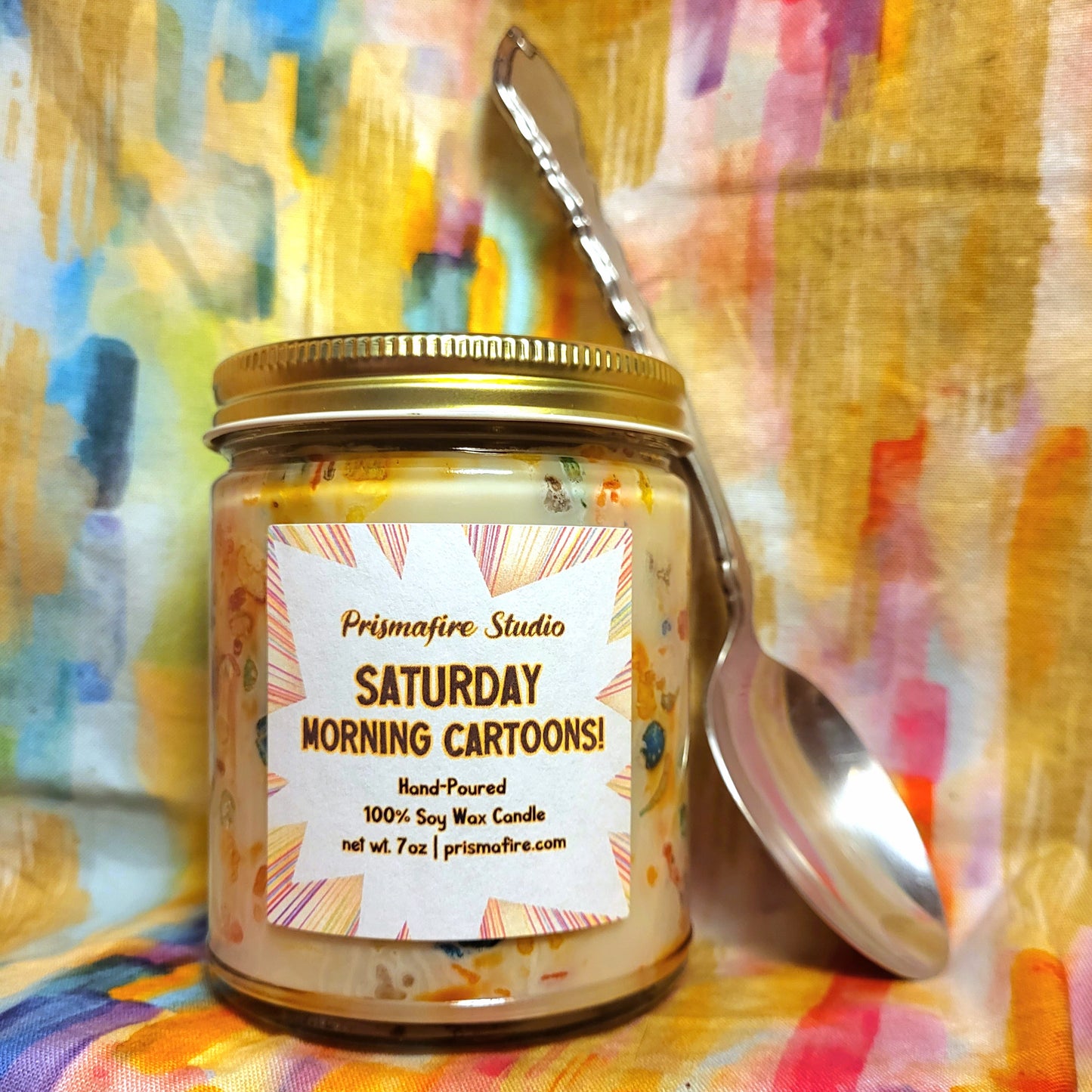 Saturday Morning Cartoons Hand-poured Scented Soy Wax Candle 7oz