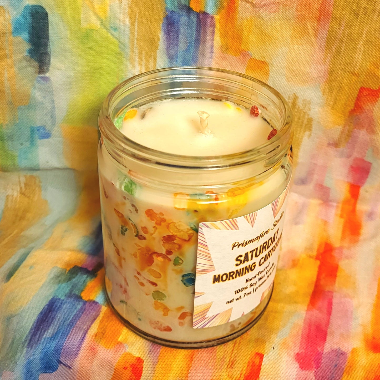 Saturday Morning Cartoons Hand-poured Scented Soy Wax Candle 7oz