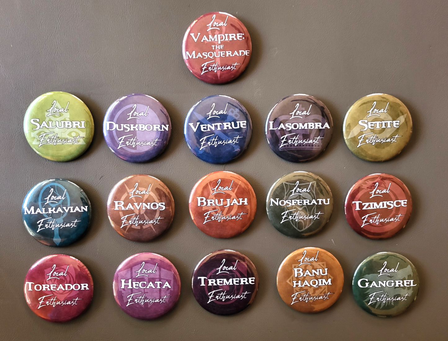 Vampire the Masquerade Clan Buttons