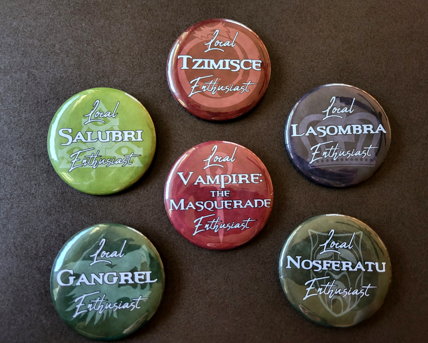 Vampire the Masquerade Clan Buttons