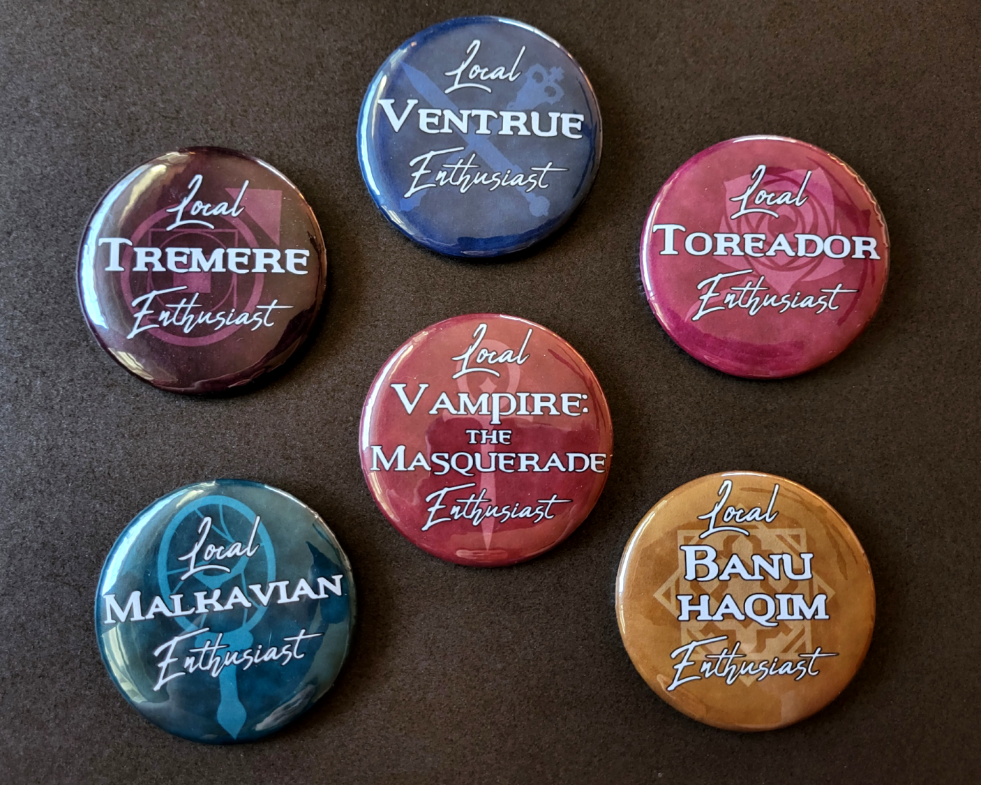 Vampire the Masquerade Clan Buttons