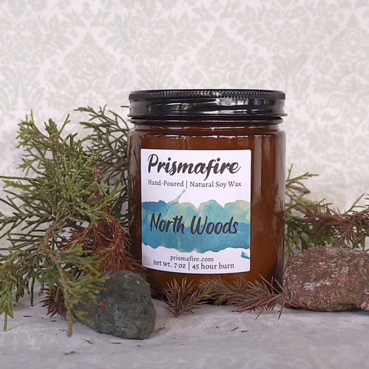 North Woods Hand-poured Scented Soy Wax Candle 3.5oz and 7oz