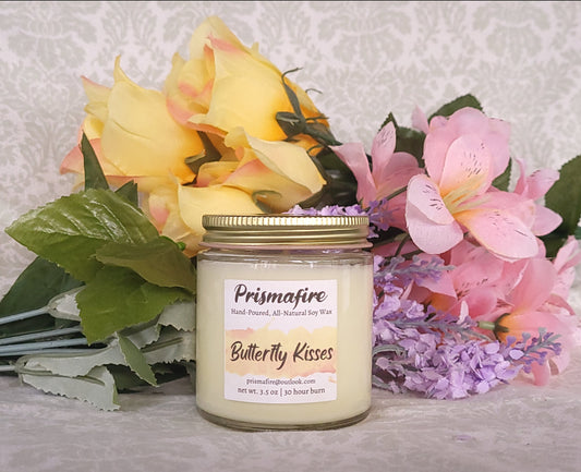 Butterfly Kisses Hand-poured Scented Soy Wax Candle 3.5oz