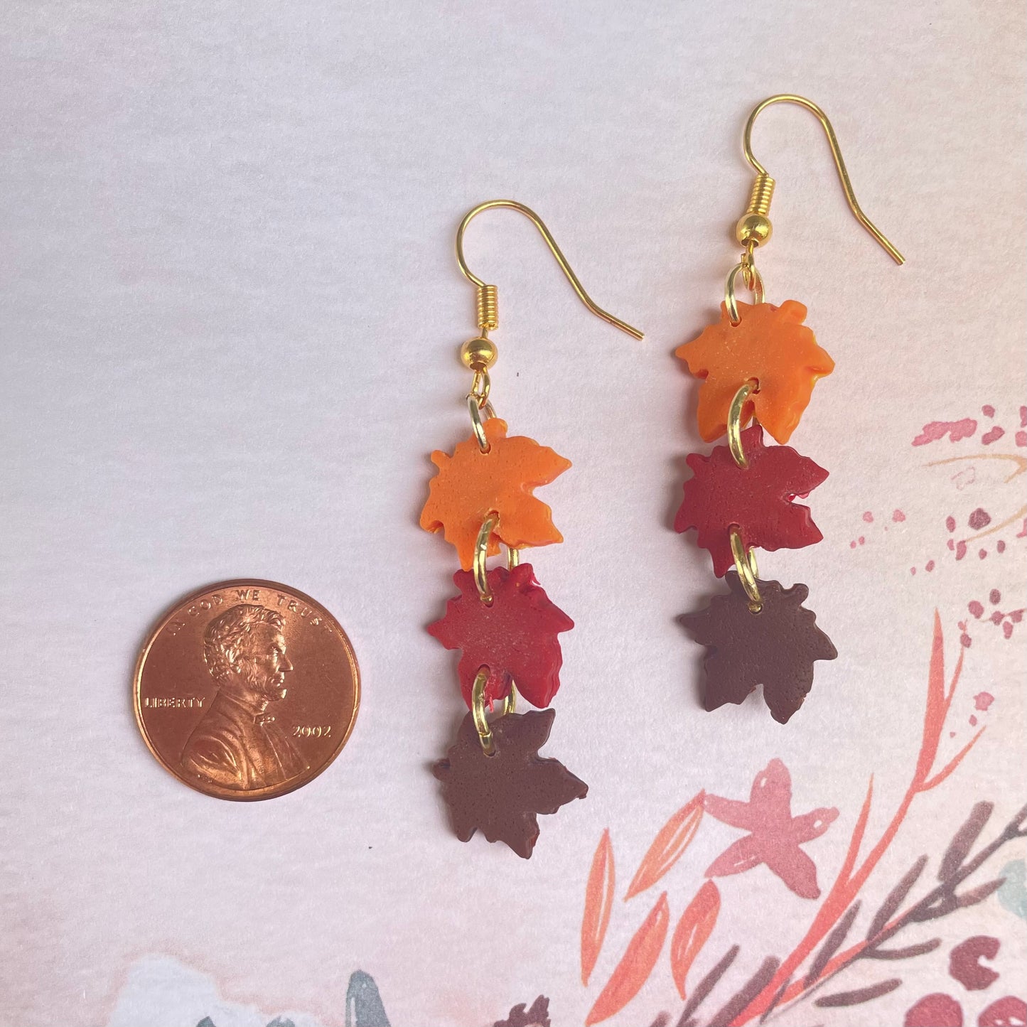 Autumn Leaf Polymer Clay Earrings