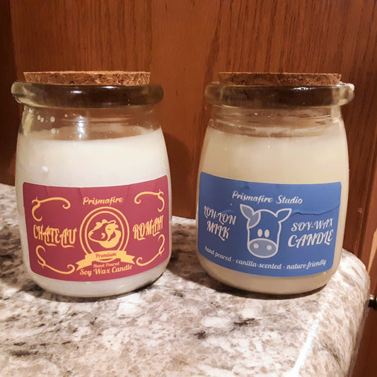 The Legend of Zelda Lon Lon Milk & Chateau Romani Handpoured Scented Soy Wax Candles