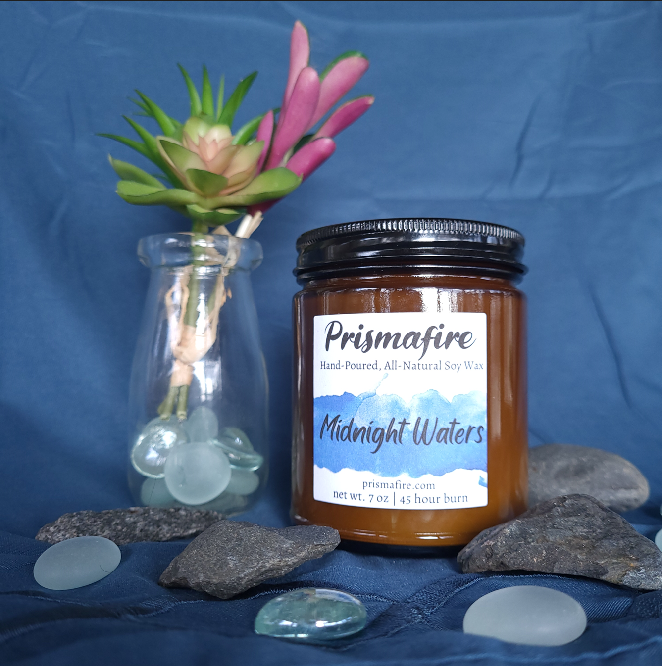 Midnight Waters Hand-poured Scented Soy Wax Candle 3.5oz & 7oz